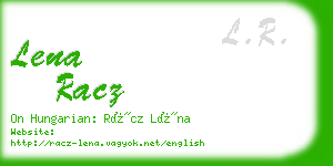 lena racz business card